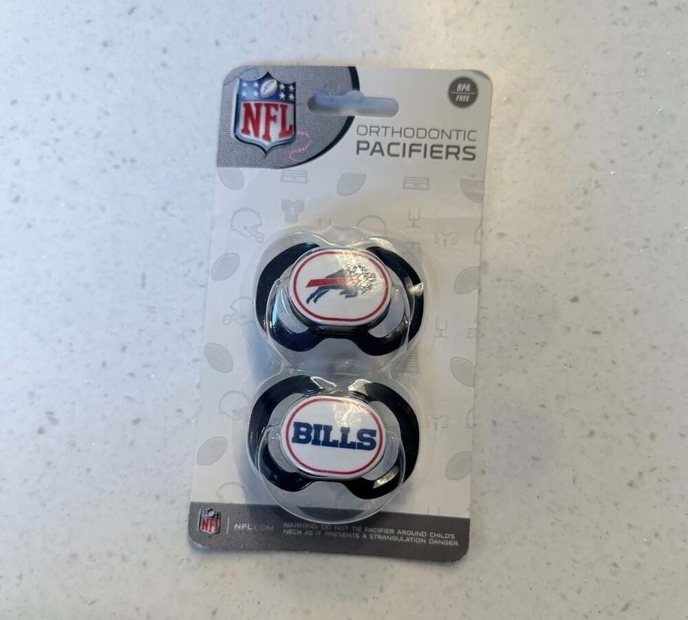 Baby Fanatic NFL Buffalo Bills 2-Pack Orthodontic Pacifiers BUB2000
